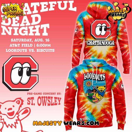 Chattanooga Lookouts 2025 Grateful Dead Night Special Hoodie