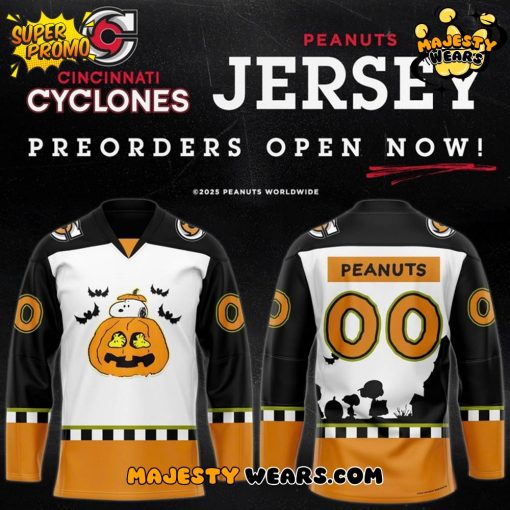 Cincinnati Cyclones x Peanuts Day 2025 Special Hockey Jersey