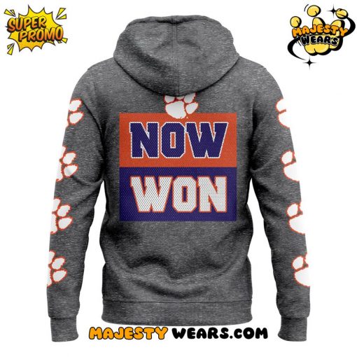 Clemson Tigers ”Now Won” Special Grey Hoodie