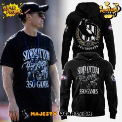 Collingwood Magpies Steele Sidebottom 350 Game Limited Edition Hoodie
