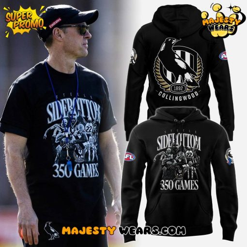 Collingwood Magpies Steele Sidebottom 350 Game Limited Edition Hoodie