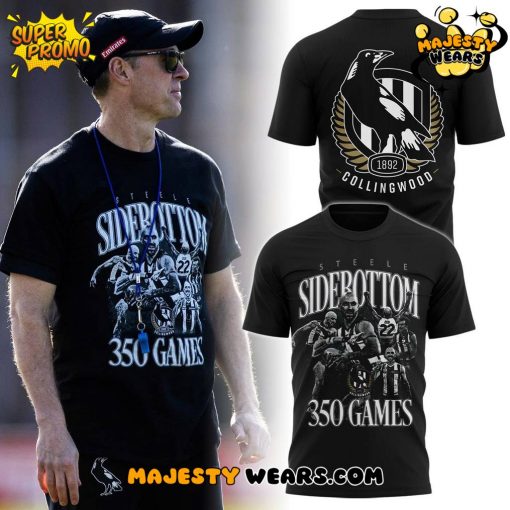 Collingwood Magpies Steele Sidebottom 350 Game Limited Edition Shirt
