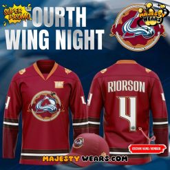 Colorado Avalanche x Fourth Wing Night 2025 Custom Hockey Jersey