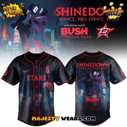 Dallas Stars x Shinedown DanceKidDance Tour 2025 Baseball Jersey