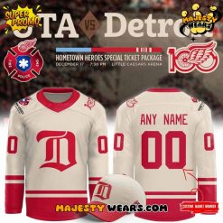 Detroit Red Wings 2025 Hometown Heroes Night Red Hockey Jersey
