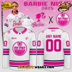 Edmonton Oilers x Barbie Night 2025 Custom Hockey Jersey
