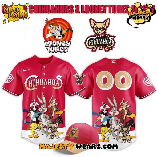 El Paso Chihuahuas x Looney Tunes Custom Baseball Jersey