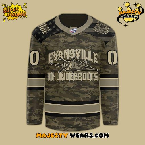 Evansville Thunderbolts x Military Appreciation Custom Hockey Jersey