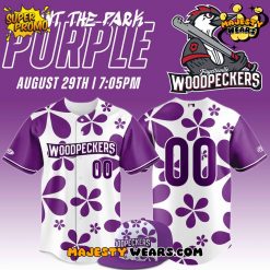 Fayetteville Woodpecker “Purple” Paint the Park Custom Baseball Jersey