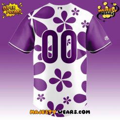 Fayetteville Woodpecker Purple Paint the Park Custom Baseball Jersey