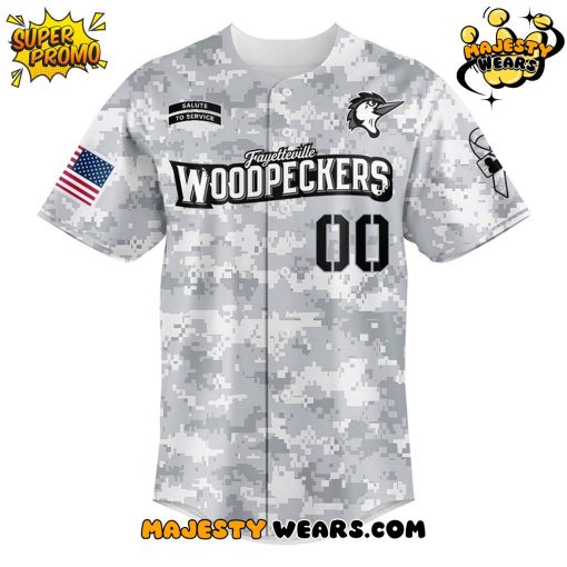 Fayetteville Woodpeckers Military Appeciation Night Custom Baseball Jersey