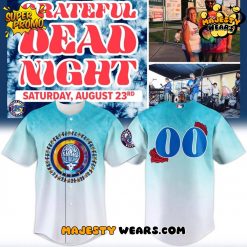 Jersey Shore BlueClaws x Grateful Dead Night 2025 Custom Baseball Jersey
