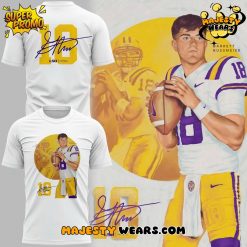 LSU Tigers Garrett Nussmeier #18 Signature Tee