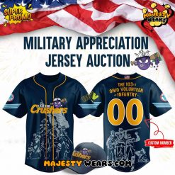 Lake Erie Crushers x Mititary Appreciation Custom Baseball Jersey
