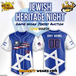 Long Island Ducks Jewish Heritage Night Custom Baseball Jersey