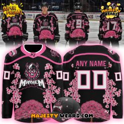 Macon Mayhem x Cherry Blossom Custom Hockey Jersey
