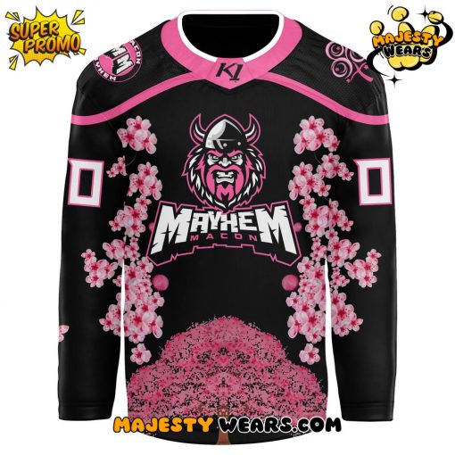 Macon Mayhem x Cherry Blossom Custom Hockey Jersey