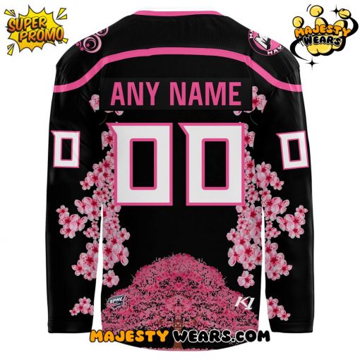Macon Mayhem x Cherry Blossom Custom Hockey Jersey