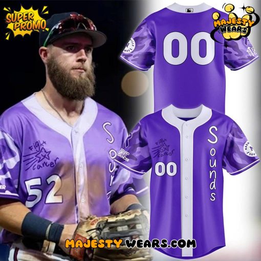 Nashville Sounds Cancer Custom Baseball Jersey
