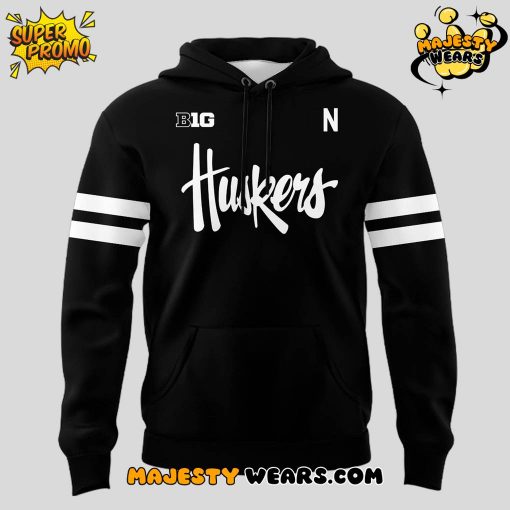 Nebraska Cornhuskers Special New Alternate Dark Mode Helmet Logo Hoodie