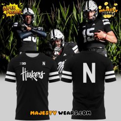 Nebraska Cornhuskers Special New Alternate Dark Mode Helmet Logo T-Shirt