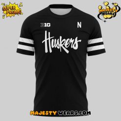 Nebraska Cornhuskers Special New Alternate Dark Mode Helmet Logo T-Shirt