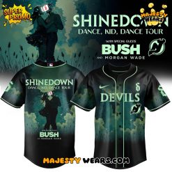 New Jersey Devils x Shinedown DanceKidDance Tour 2025 Baseball Jersey