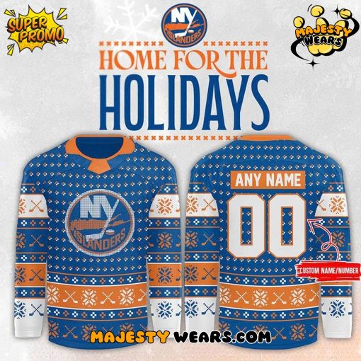 New York Islanders 2025 Home for the Holiday Custom Hockey Jersey