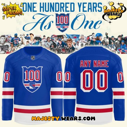 New York Rangers 100 Years “As One” Hockey Jersey – Blue