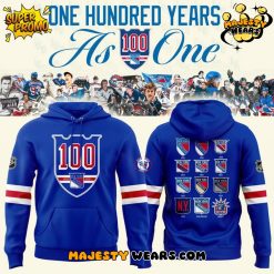 New York Rangers 100 Years “As One” Hoodie – Blue