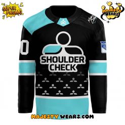 New York Rangers “Shoulder Check” Black Hockey Jersey