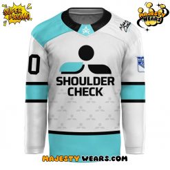 New York Rangers “Shoulder Check” White Hockey Jersey