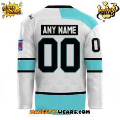 New York Rangers Shoulder Check White Hockey Jersey