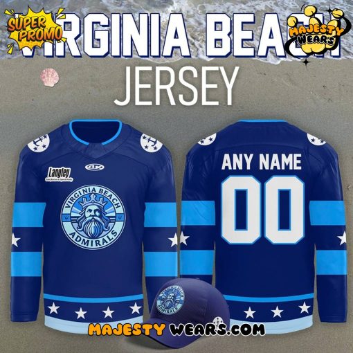 Norfolk Admirals Virginia Beach Custom Hockey Jersey