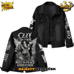 Ozzy Osbourne Rest in Peace Godfather Denim Jacket