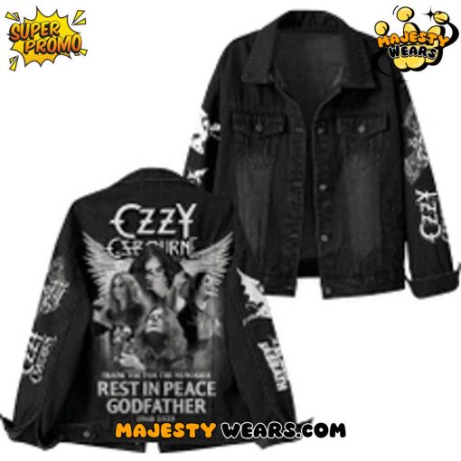 Ozzy Osbourne Rest in Peace Godfather Denim Jacket