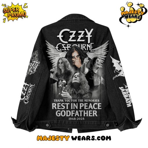 Ozzy Osbourne Rest in Peace Godfather Denim Jacket