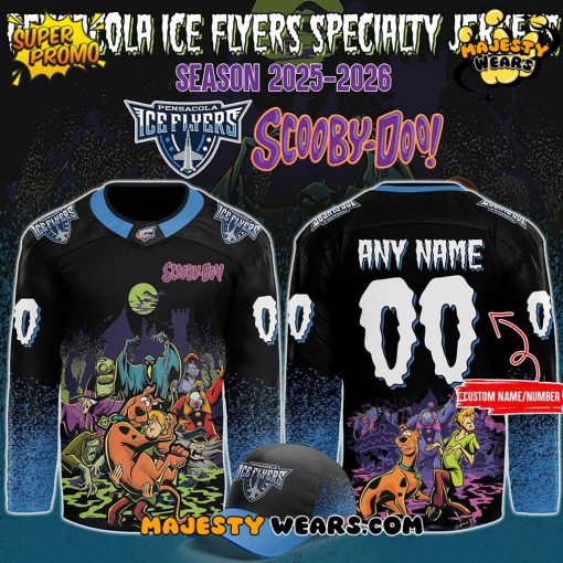 Pensacola Ice Flyers x ScooBy-Doo Night 2025 Custom Hockey Jersey
