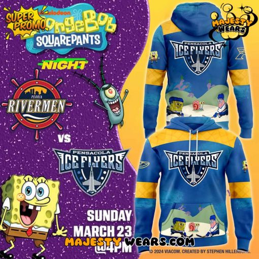 Pensacola Ice Flyers x Spongebob Squarepants Special Hoodie