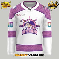 Peoria Rivermen x Hockey Fights Cancer Night 2025 Custom Hockey Jersey