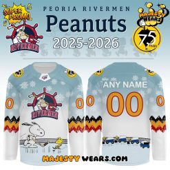 Peoria Rivermen x Peanuts Night 2025 Limited Edition Hockey Jersey