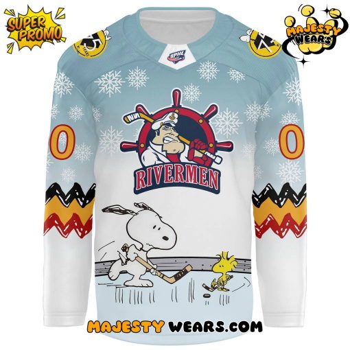 Peoria Rivermen x Peanuts Night 2025 Limited Edition Hockey Jersey