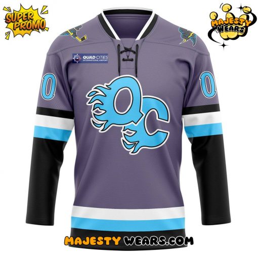 Quad City Storm Professional Special Grey Hockey Jersey