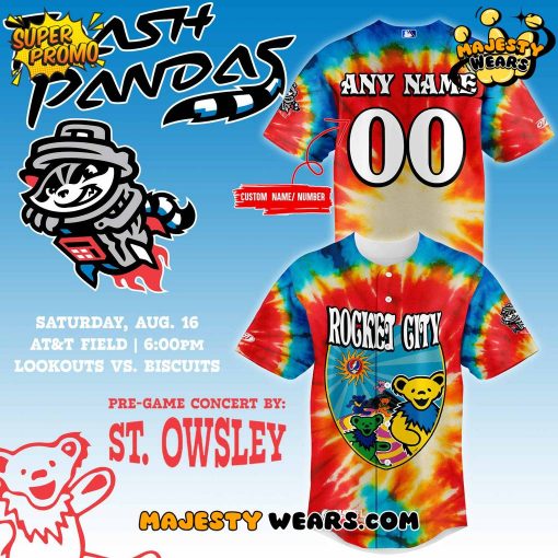 Rocket City Trash Panda x Grateful Dead Night Special Baseball Jersey