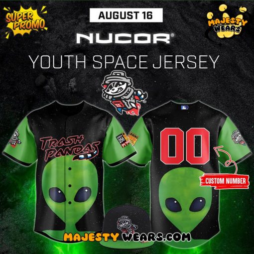 Rocket City Trash Pandas Youth Space Jersey Custom Baseball Jersey