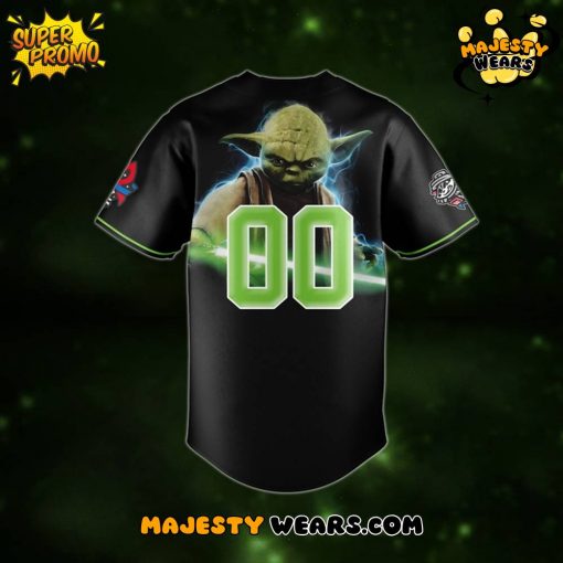 Rocket City Trash Pandas x Yoda Star Wars Night 2025 Custom Baseball Jersey