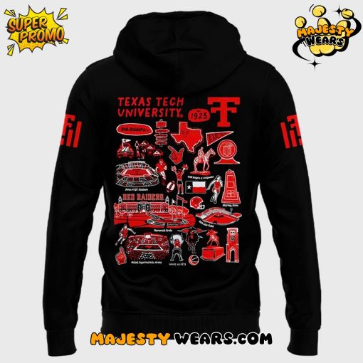 Texas Tech Red Raiders Vive La Fete 100th Anniversary Ŧhrowbacks Impressions Artwork Hoodie