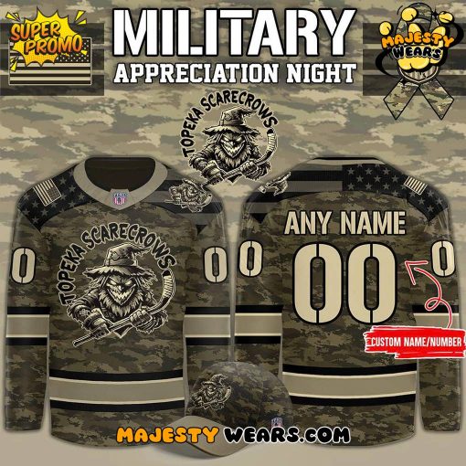 Topeka Scarecrows x Military Appreciation Custom Hockey Jersey