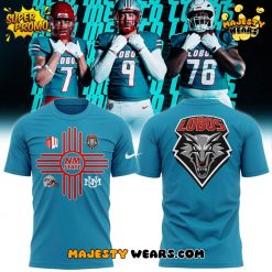 Turquoise University of New Mexico Lobos Football Special Blue Shirt
