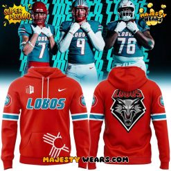 Turquoise University of New Mexico Lobos Football Special Red Hoodie